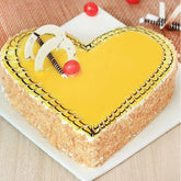 Butterscotch Heart Shape Cake